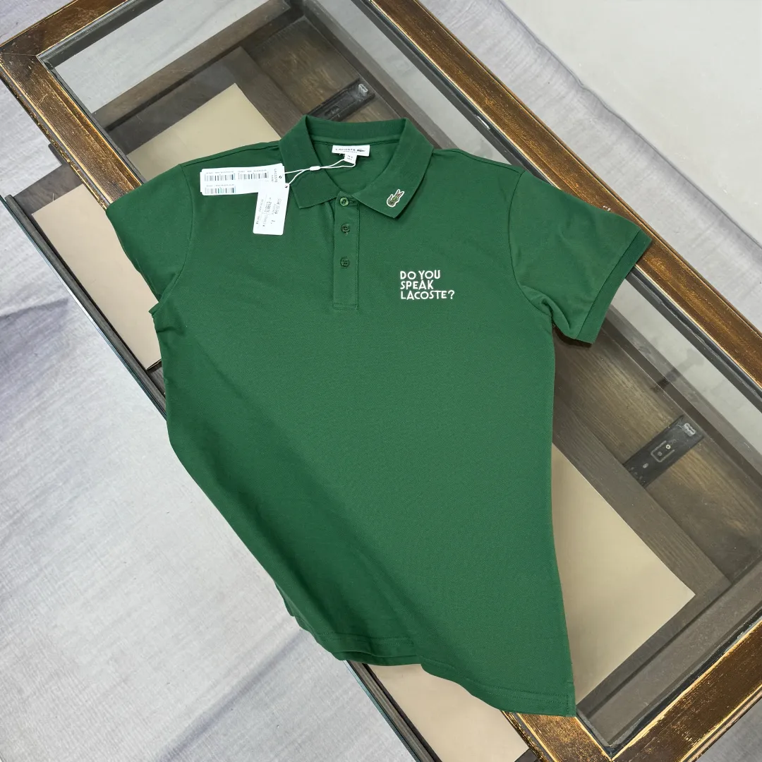 C🌟LACOSTE 2026 New Arrival polo ～ ✅ Same Style～ ， ！ ， ！ ！ ， ， ， ， 👍 ：Black White Khaki Green Size：M L XL XXL 3XL（ ！）